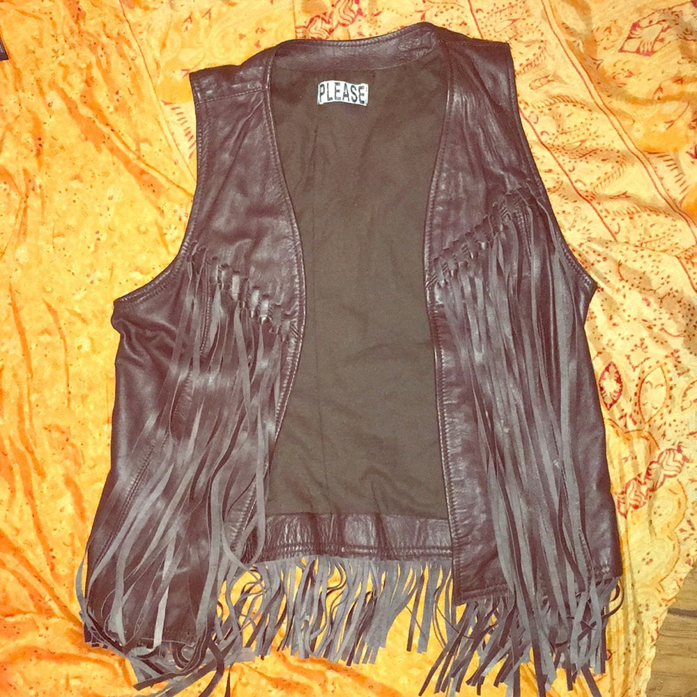 fringe vintage festival vest